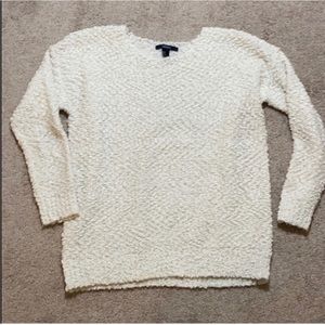 Fuzzy Forever 21 White Sweater